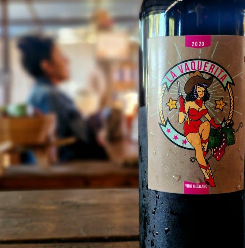 A bottle of Valle Girl Vino's La Vaquerita 2020